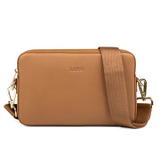 Aarni hirvennahka iso olkalaukku konjakinruskea kulta ruskea