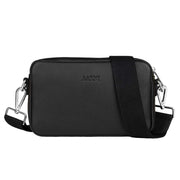 Aarni musta hopea olkalaukku hirvennahka