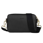 Aarni musta kulta olkalaukku hirvennahka