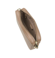 Aarni pieni olkalaukku nahka hirvennahka kultainen vaalea hiekka