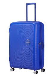 American tourister soundbox sininen iso matkalaukku cobald blue