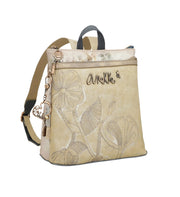 Anekke kuvioitu memories keskikokoinen reppu pikkureppu vaalea