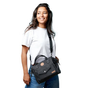 Cabaia cambridge olkalaukku musta keskikokoinen