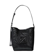 Calvin Klein Mesh Emblem musta iso olkalaukku verkko