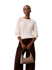 Calvin Klein vaalea foil logo olkalaukku Taupe