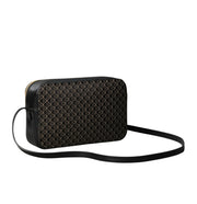 Calvin klein emblem kuvioitu kameralaukku musta ruskea