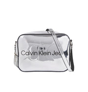 Calvin klein jeans sculpted kameralaukku olkalaukku hopea peilipinta