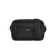 Calvin klein musta essential kangas olkalaukku kameralaukku