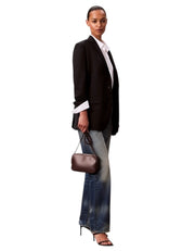 Calvin klein punainen emblem kameralaukku olkalaukku viininpunainen