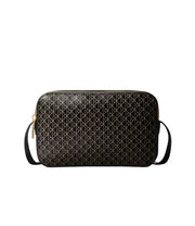 Calvin klein ruskea emblem kuvioitu kameralaukku musta