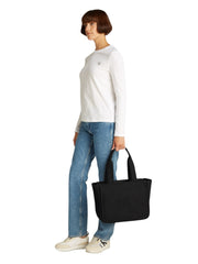 Calvin klein summer tote iso olkalaukku kangas musta