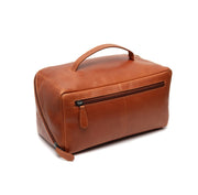 Cheesterfield brand Trevia iso ruskea toilettilaukku nahka konjakinruskea