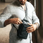 Chesterfield brand riga nahka olaklaukku musta