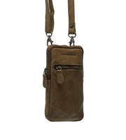 Chesterfield brand salta puhelinlaukku vihreä nahka