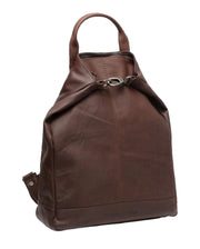 Chesterfield brand tummmanruskea nahka mancherster reppu