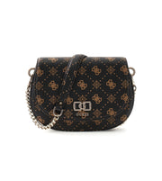 Guess Emelie olkalaukku ruskea logokuvioitu tummanruskea