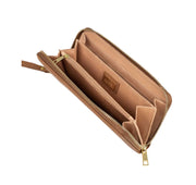 Kultainen ruskea nahka lompakko aarni clutch