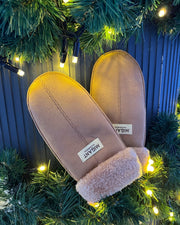 Migant naisten ruskeat pehmeät kintaat