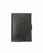 Nabo iso lompakko kuvioitu nahka musta