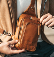 Nahka olkalaukku ruskea riga chesterfield brand