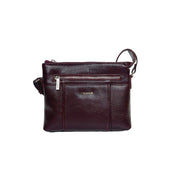 Pieni olkalaukku viininpunainen monte nahka