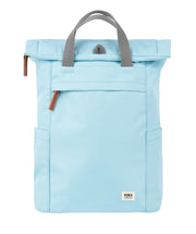 Roka london keskikokoinen reppu canvas finchley ice sininen vaaleansininen