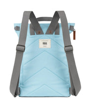 Roka london keskikokoinen reppu canvas finchley ice vaaleansininen sininen