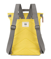 Roka london keskikokoinen reppu canvas finchley lemonade keltainen