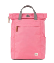 Roka london keskikokoinen reppu canvas finchley pinkki tulip