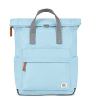 Roka london sininen canfeild b keskikokoinen reppu canvas ice vaaleansininen