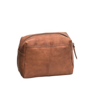 Sajaco pehmeä toilettilaukku ruskea nahka