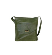 Sajaco vihreä olkalaukku keskikokoinen nahka