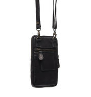 Salta chesterfield brand puhelinlaukku musta nahka