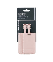 Ta Revolution vaaleanpunainen Samsonite nimilappu