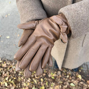 Ted baker nahkahanskat ruskea sophiis