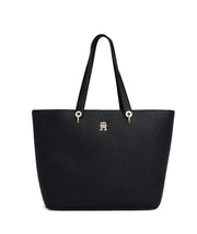 Tommy hilfiger emblem tote iso olkalaukku musta