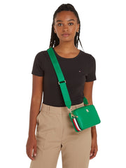 Tommy hilfiger esssntial kameralaukku vihreä olkalaukku