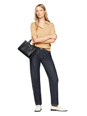 Tommy hilfiger musta monotype pieni käsilaukku