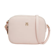 Tommy hilfiger poppy canvas kangas olkalaukku vaaleanpunainen
