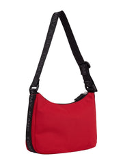 Tommy jeans essential daily punainen kangas olkalaukku