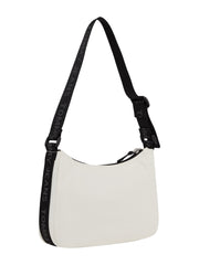 Tommy jeans essential daily valkoinen kangas olkalaukku