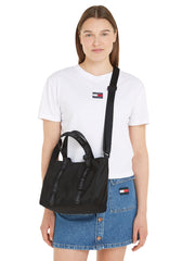 Tommy jeans essential musta laukku kassi kangas
