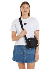 Tommy jeans kangas kameralaukku musta olkalaukku