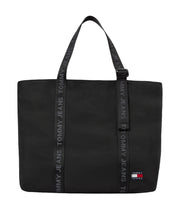 Tommy jeans naisten iso tote musta kangas laukku