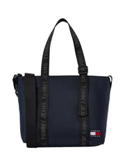 Tommy jeans pieni essential tote sininen kangaslaukku