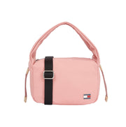 Tommy jeans vaaleanpunainen olkalaukku kangas utility