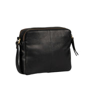 Treats vilde musta nahka olkalaukku