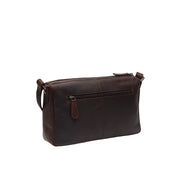 Tummanruskea olkalaukku alberta chesterfield brand nahka