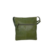 Vihreä olkalaukku nahka keskikokoinen sajaco