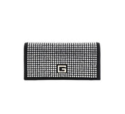 guess gilded glamour juhlalaukku timanteilla musta hopea mini